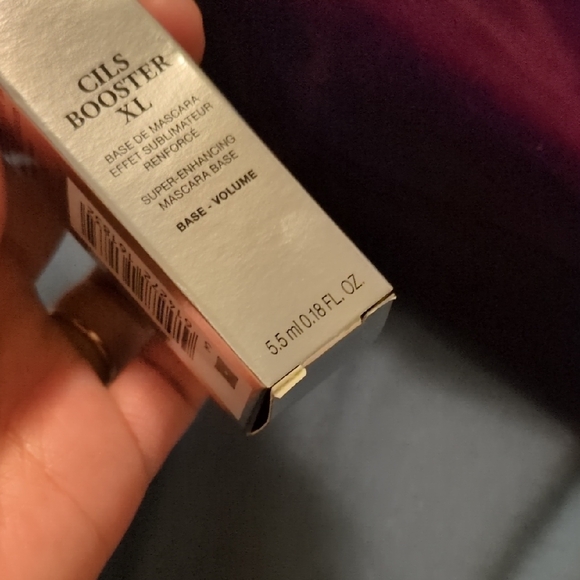 Lancome Burgundy Cosmetic Bag with Juicy Tubes and Cils Booster - Picture 2 of 3